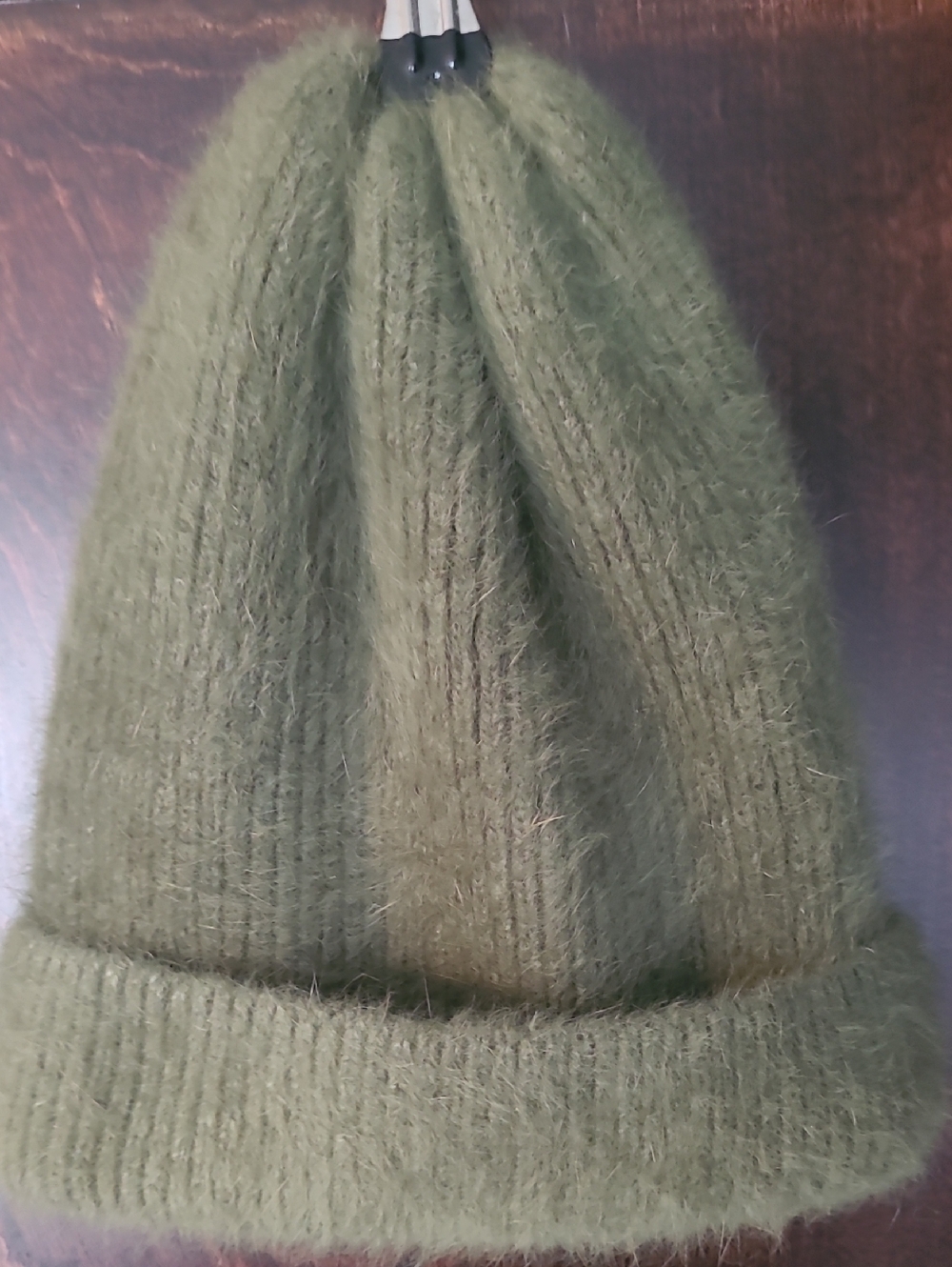 Cozy Olive Green Knit Beanie
